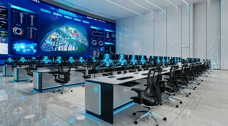 日照某市轨道交通分局指挥中心指挥台